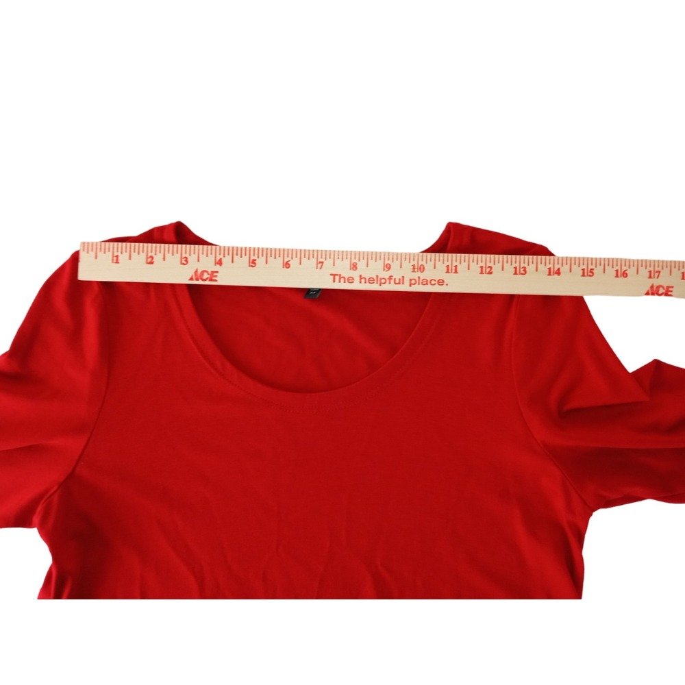 Eileen Fisher Women Shift Dress Red  Long Sleeve Round Neck Pullover XS - Picture 4 of 10